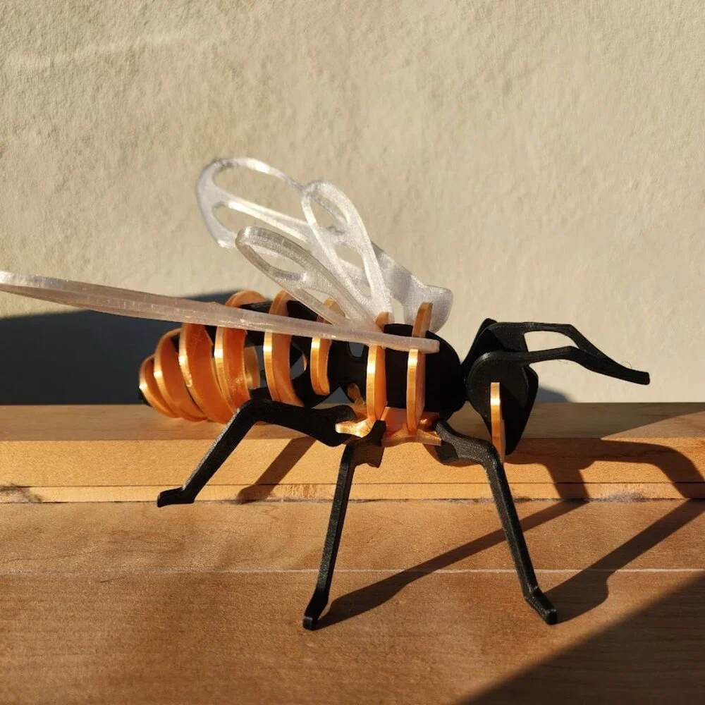 Bee Model Honeybee 3D Puzzle Honey Bees Classroom Science STEM Craft Insect Bugs